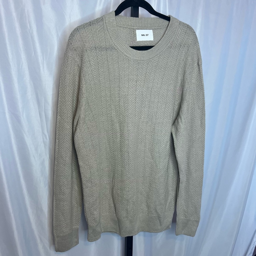 NN.07 Jaden 6634 Linen Crew Neck Sweater Irish Cream Color, size XL